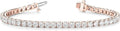 Houston Diamond District 3 to 50 Carat Classic LAB GROWN Diamond Tennis Bracelet 4 Prong Ultra Premium Collection (E-F Color, VS2-SI1 Clarity)