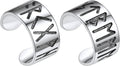Silvora Ear Cuff 925 Sterling Silver Viking Runes Earrings for Men Women Viking Jewelry with Gift Box