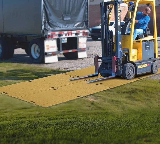 2' x 8' Tan Ground Protection Mats - Image 3