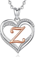 INFUSEU Unique Initial Necklaces for Women Girls Small Heart Letter Jewelry, Meaningful Personalized Gifts