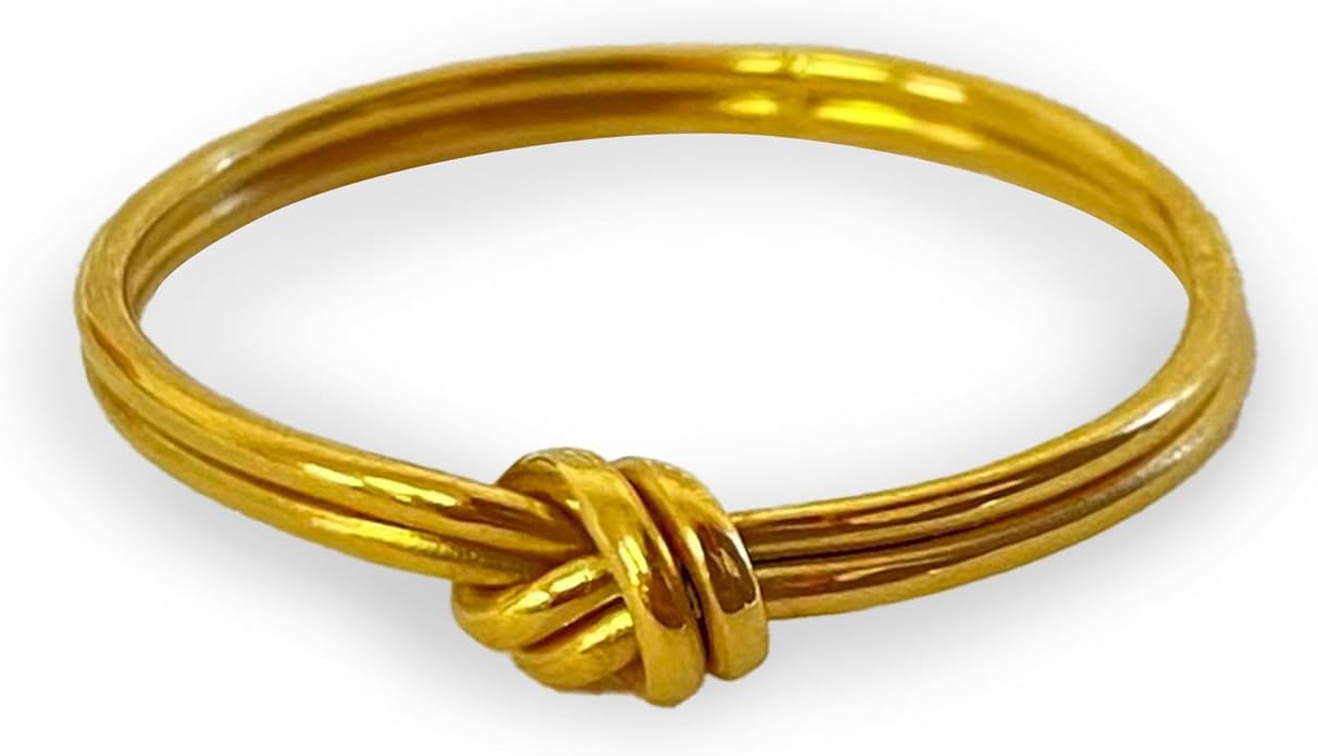 Elegant 18K Gold Plated Stainless Steel Ring – Fine Metal-Plated Jewelry with Durable, Scratch-Resistant Design for Daily Wear & Special Occasions
