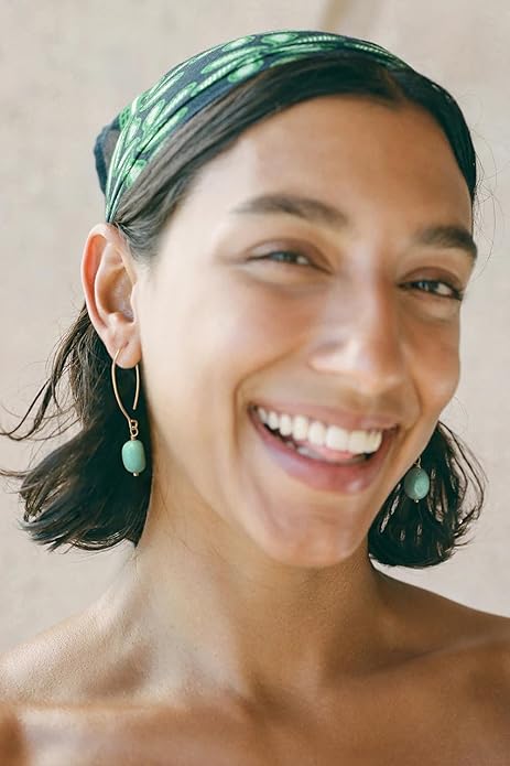 Geometric Drop Dangle Earrings Boho Statement Long Hoops 18k Gold Plated Lightweight Earrings for Women Girls