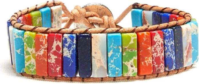 ZOSOJONA 7 Chakra Bracelet Bohemian Handmade Leather Wrap Healing Protection Natural Stone Yoga Beaded Bracelets Boho Friendship Jewelry