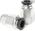 TAILONZ PNEUMATIC Male Straight 12mm Tube OD x 1/8 Inch NPT Thread Push to by TAILONZPNEUMATIC