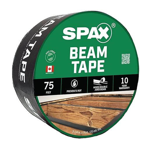 SPAX 3-1/4" x 75' Deck & Flashing Tape Waterproof Beam & Ledger Board Tape by Spax