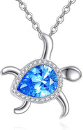 TIGER RIDER Ocean Necklace Sterling Silver Starfish Pendant Necklace Cubic Zirconia Starfish Jewelry Birthday Gifts for Women Ocean Lovers