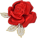Red Rose Flower Brooches and Pins for Women Costume Jewelry Brooch Pins Broches Jewelry for Women Elegant Lady Pin