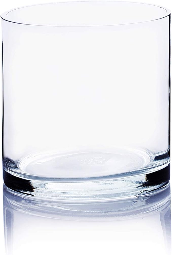 WGV Cylinder Vase, Floral Container, Glass Candle Holder Centerpiece Planter by WGVInternational-OpusGlassware