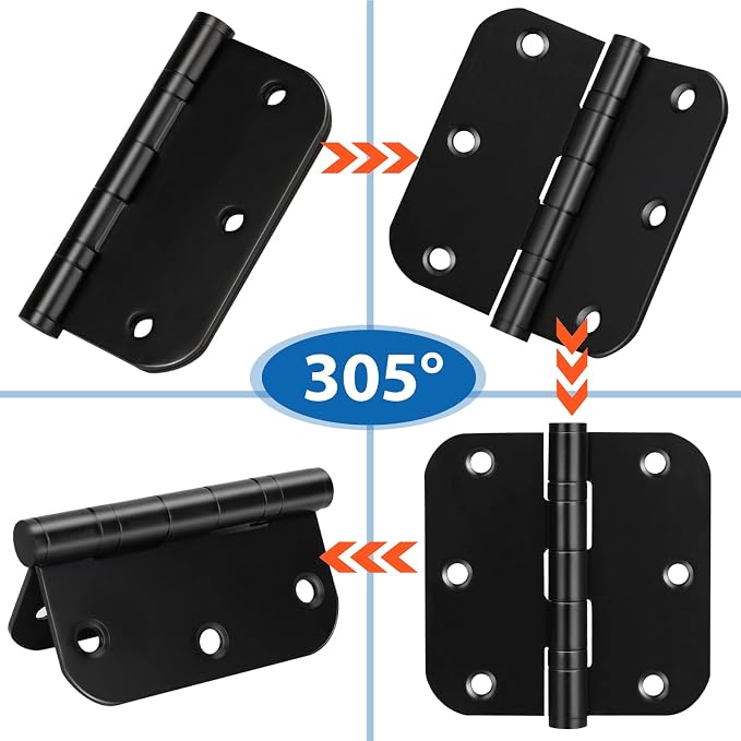 Stainless Steel Door Hinges, 3.5''X 3.5'' Ball Bearing Hinges, Commercial Grade - Image 3