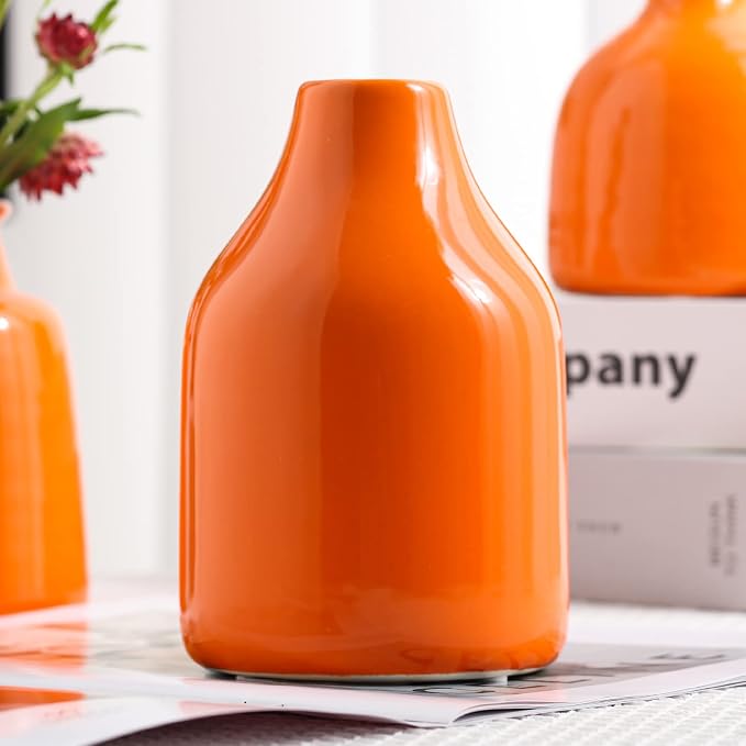 Small Vase Set of 3 for Modern Home Decor, Ceramic Vases for Centerpieces - Image 4