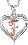 INFUSEU Unique Initial Necklaces for Women Girls Small Heart Letter Jewelry, Meaningful Personalized Gifts