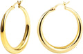 Silver Oval Hoop Earrings Hypoallergenic 14K Gold Plated Sterling Silver Lightweight Oval Hoop Earrings for Women Gilrs