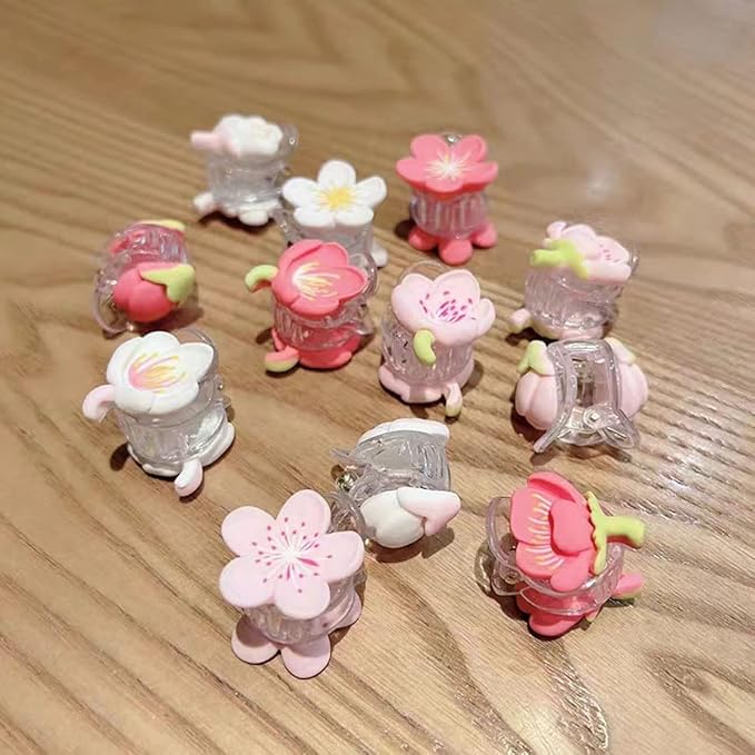 11PCS Cute Bobby Pin Slime Charms Mixed Set Resin Flatback for DIY Craft Making and Daily Use