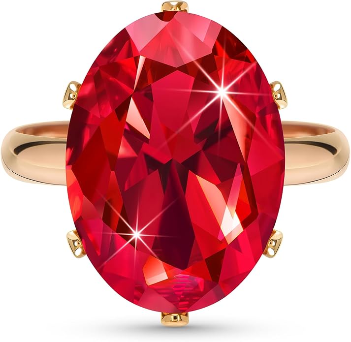 Linawe Cubic Zirconia Imitation Diamond Moissanite Rings for Women, 14K Gold/Rose Gold/Silver Adjustable Chunky Ring, Costume Rhinestone Jewelry for Wedding Engagement