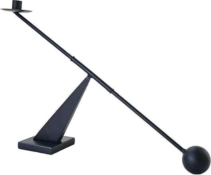 Black Metal Modern Candle Holder Candlestick Holders Decorative Candle Stand - Image 3