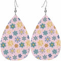 Teardrop Style Leather Earrings Outer Layer Silver Plating Hypoallergenic, Fashion Accessories Suitble Casual Outfits Parties Daily Wear for Sister Mom Wife Friends