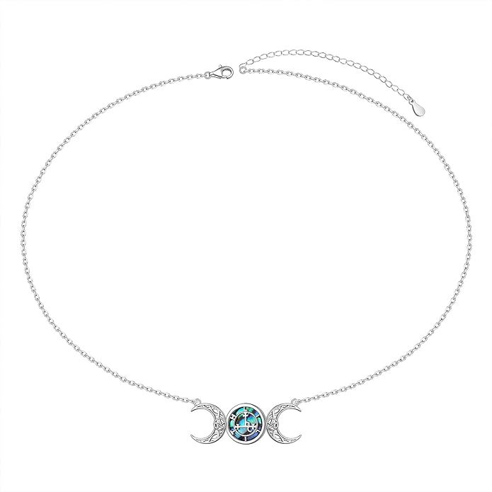 FLYOW S925 Sterling Silver Dainty Butterfly/Moonstone/Turquoise/Agate/Circle Choker Necklace Short Dainty Layered Pendant Necklace Jewelry for Women Girls