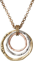 SPUNKYsoul Boho 3 Circle Pendant Handmade Earth Ocean Necklace Jewelry for Women Gold Silver Copper Rose Gold Multi-Metal