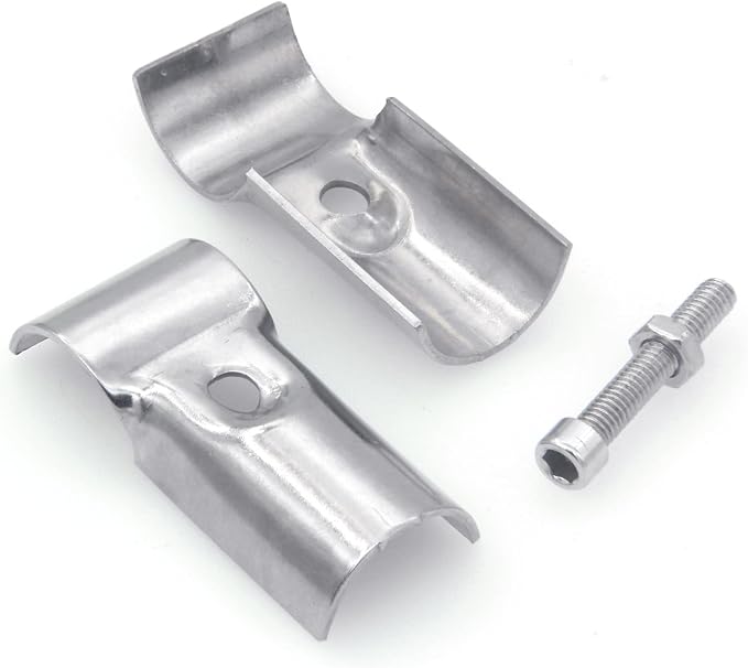 6 Sets of T Clamps, Stainless Steel, Pipe Clamps, 1-1/4" OD - Image 4