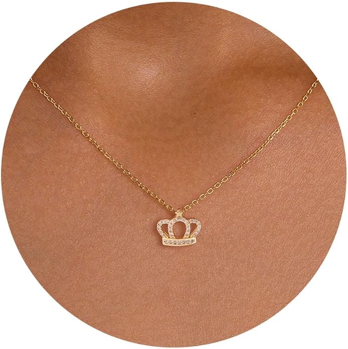 14K Gold Plated Dainty Pendant Butterfly Bead Boot Bee Baseball Flower Compass Airplane Heart Hummingbird Tree Necklace Simple Jewelry Gift for Women
