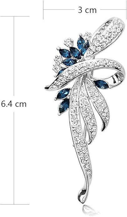 Created Crystal Brooch Fancy Vintage Style Flower Brooch Pin for Women, girls, ladies with Blue/Purple Created Crystal | Vintage Fashion | Brooches and Pins for Women | Ladies Jewelry