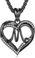 INFUSEU Unique Initial Necklaces for Women Girls Small Heart Letter Jewelry, Meaningful Personalized Gifts