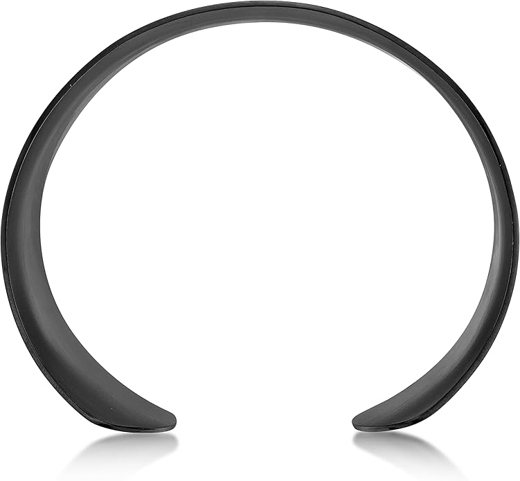 Lavari Jewelers 7 Inches Long Wide Open Cuff Bangle Bracelet for Women I 2.5 Inches in Diameter and 1.5 Inches in Height I Ion Plated Stainless Steel or Satin Finish Bangle for Her I Wide Bracelet
