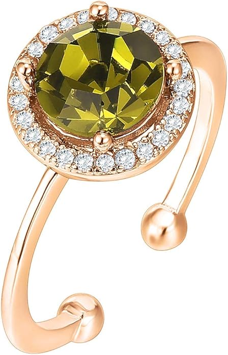 PAVOI 14K Gold Plated Crystal Birthstone Rings | Rings For Women