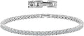 WES Moissanite Tennis Bracelets for Women - Total 5.5ct D Color VVS1 925 Sterling Silver Classic 3mm Round Cut Moissanite Bracelet for Women Men, Size 6.5-7.5 inch