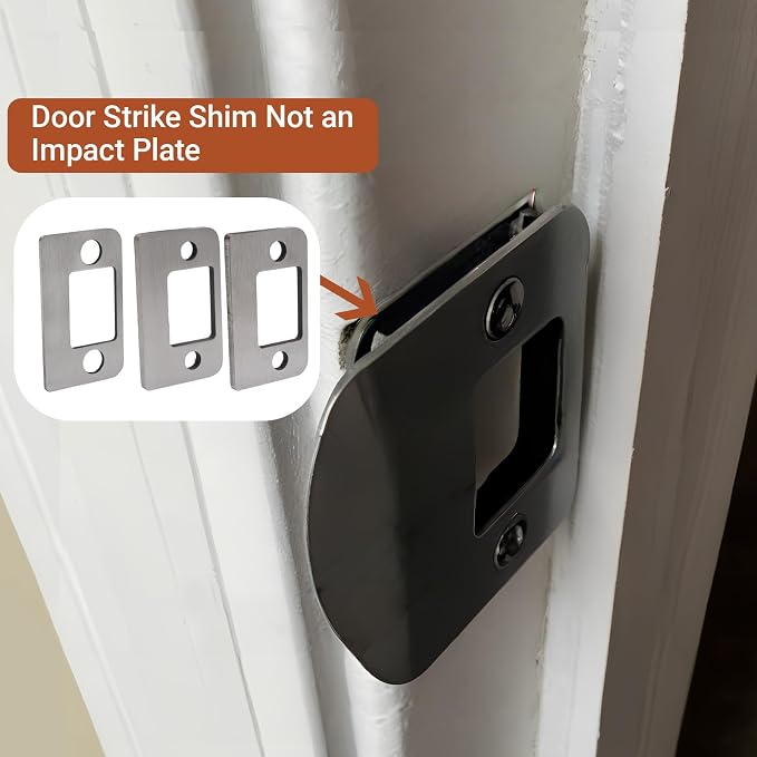 Door Strike Shim Plates 3 Pcs, Stainless Steel Spacers, Stainless Steel Rust - Image 6