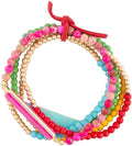 Barse Jewelry Serape Multi Stone Stretch Bracelet Set