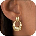 Clip on Earrings for Women Hypoallergenic Statement Retro Clip Earrings 14K Gold/Silver Plated Hoop Dangle Earrings 5A Cubic Zirconia Round Multiple Styles for Women Fashion Trendy Jewelry Gifts