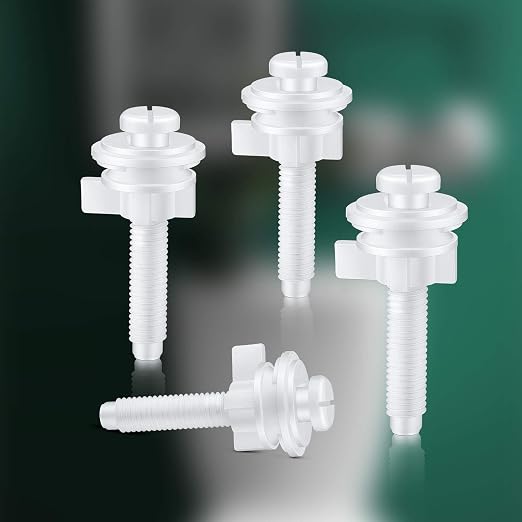 Jetec 2 Pack Toilet Seat Screws Kit, Plastic Bolts Nuts & Washers - Image 3
