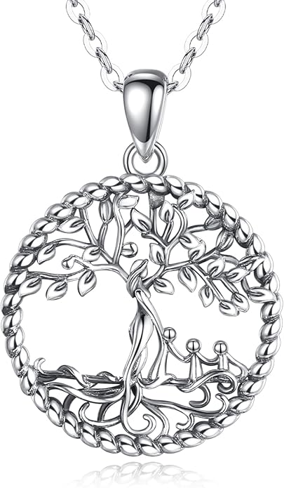 Vito 925 Sterling Silver Tree of Life Necklace for Women, Mother Tree Pendant for Mom Mother Necklace Mother's Day Jewelry Gift for Wife Grandma, 18/22 Inch Chain