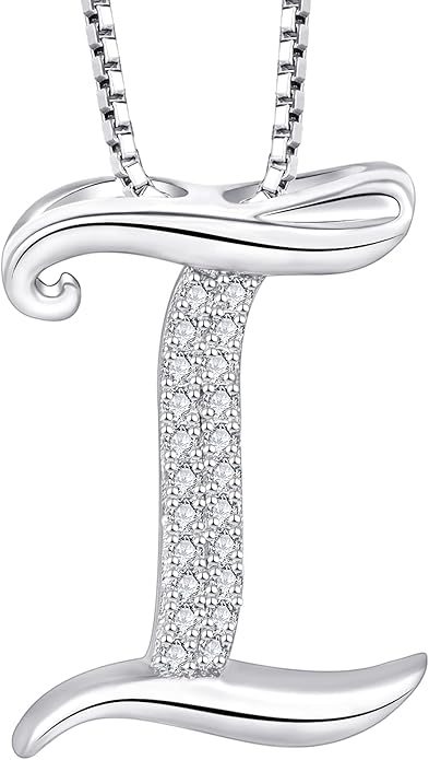 STARCHENIE Initial Necklace for Women 925 Sterling Silver Letter A-Z Pendant 26 Alphabet Jewelry