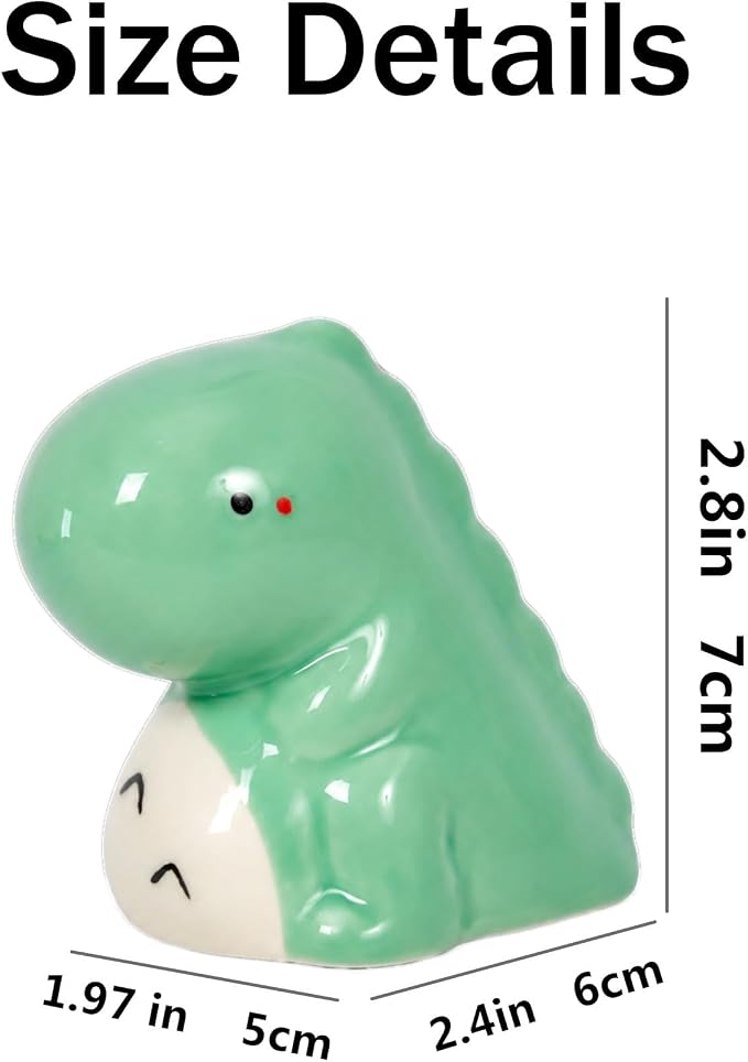 Ceramic Green Dinosaur Shape Toilet Floor Bolt Caps, Cute Bathroom Toilet Floor - Image 4