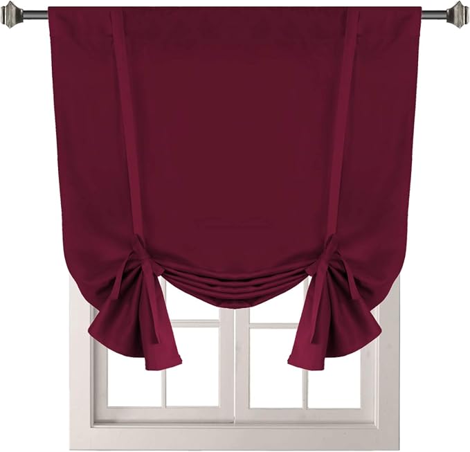 H.VERSAILTEX Red Christmas Blackout Curtain Rod Pocket Energy Efficient Small by HVERSAILTEX