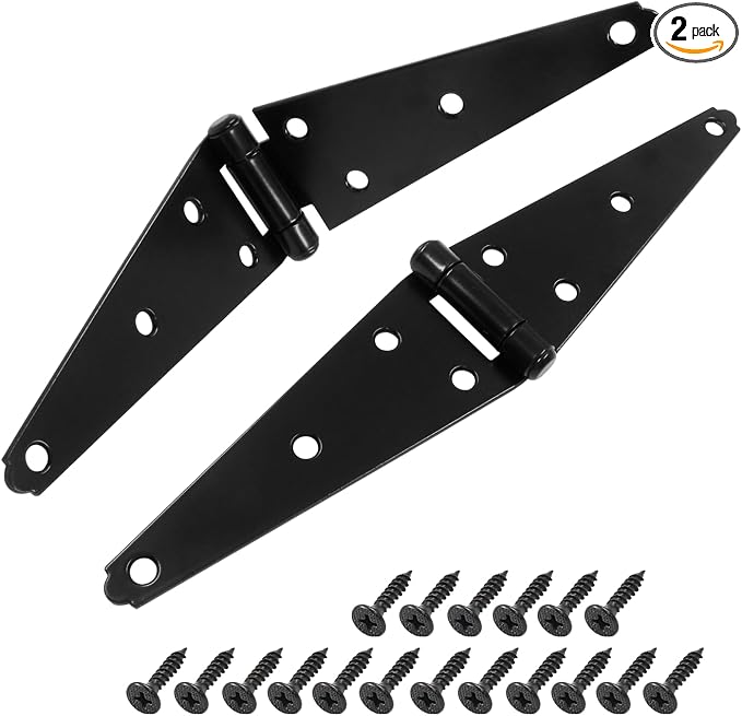 Hordion 2Pcs Strap Hinge Shed Door Hinges, 6 Inch Heavy Duty Gate Hinges | by Hordion