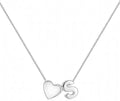 JKK Valentines Day Gifts for Her, 925 Sterling Silver Letter A-Z Heart Necklace Silver Jewelry Trendy Stuff Birthday Valentine's Day Gifts for Women Mom Her