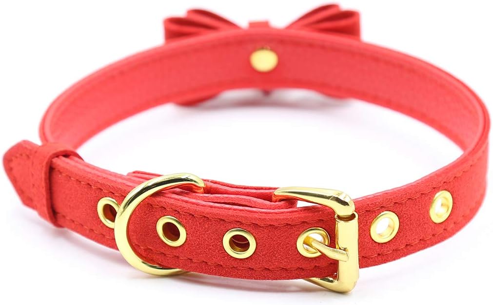 Bell Choker Collar Necklace Lolita Bow Collar Cat Kitty Velvet Necklace