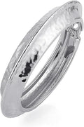 HZMAN 18K Gold Plated Wide Cuff Bracelet for Women - Premium Alloy Shiny Polished Double Layer Statement Bangle, Trendy Daily Wear Party Jewelry Accessory