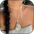 Gold Sea Shell Necklace Layered Charm Necklace for Women Boho Summer Seashell Beach Starfish Necklaces 14k Pearl Chain Surfer Jewelry Beach Vacation Essentials