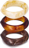 LILIE&WHITE Colorful Acrylic Bangle Bracelets For Women Resin Bangles Chic Vintage Gold Bracelet Chunky Bracelets Jewelry Gift