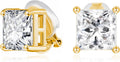 FAMARINE CZ Clip on Earrings for Women Clip Earring Non-pierced Earrings