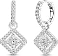 LAZA 925 Sterling Silver Hoop Earrings for Women, Hypoallergenic Huggie Butterfly Dangle Drop Earrings Colorful Flower Earrings Jewelry Gifts