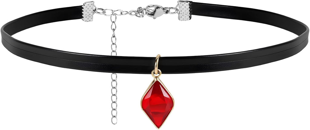Heart Necklace Valentines Day Gifts for Her, Black Heart Choker Necklace Red Ribbon Choker Love Jewelry as New Year Gifts, Red Velvet Chocker Vintage Jewelry as Birthday Gift for Women