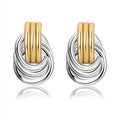 Knot Link Earrings for Women Chunky Circle Drop Dangle Earrings Studs Trendy Jewelry