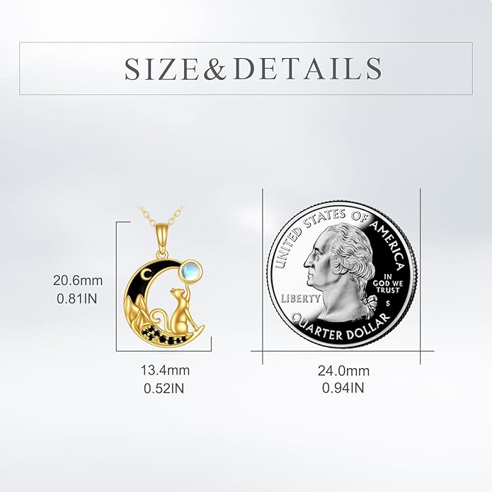 KECHO 14K Gold Animal Pendant Necklace - Dainty Zodiac & Pet Inspired Charm Necklace for Women - 16+1+1"