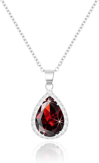 Linawe Crystal Chain Necklace for Women Trendy, Imitation Diamond Pendant, Statement Cubic Zirconia Boho Jewelry Set, 14K Gold/Rose Gold/Silver Birthstone Necklace