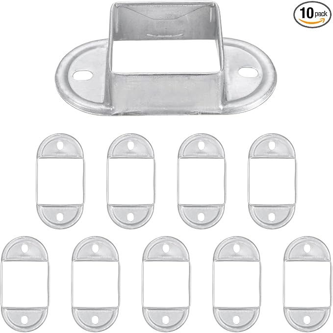 uxcell 10 Pack Square Post Flange Base, Fits 2x2 Square Tube Galvanized Steel by uxcell